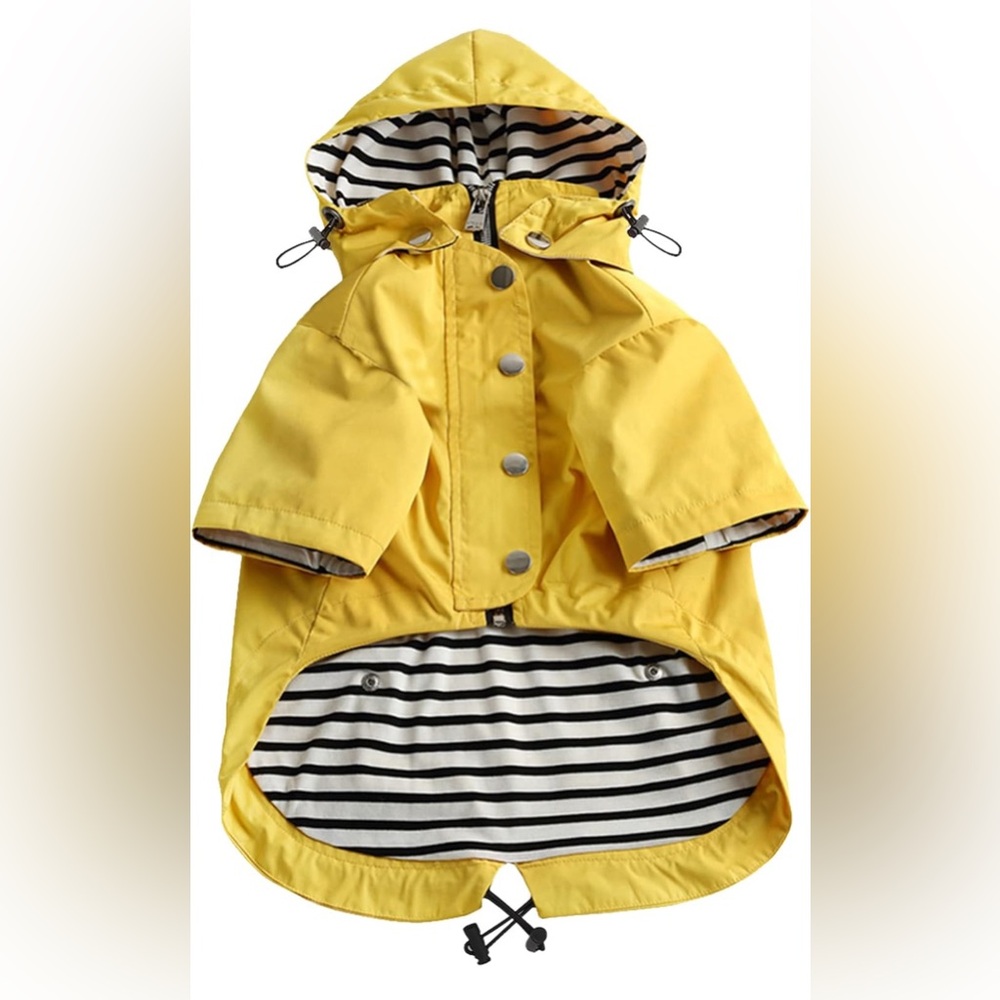 Dog Yellow Raincoat with Removeable Hood